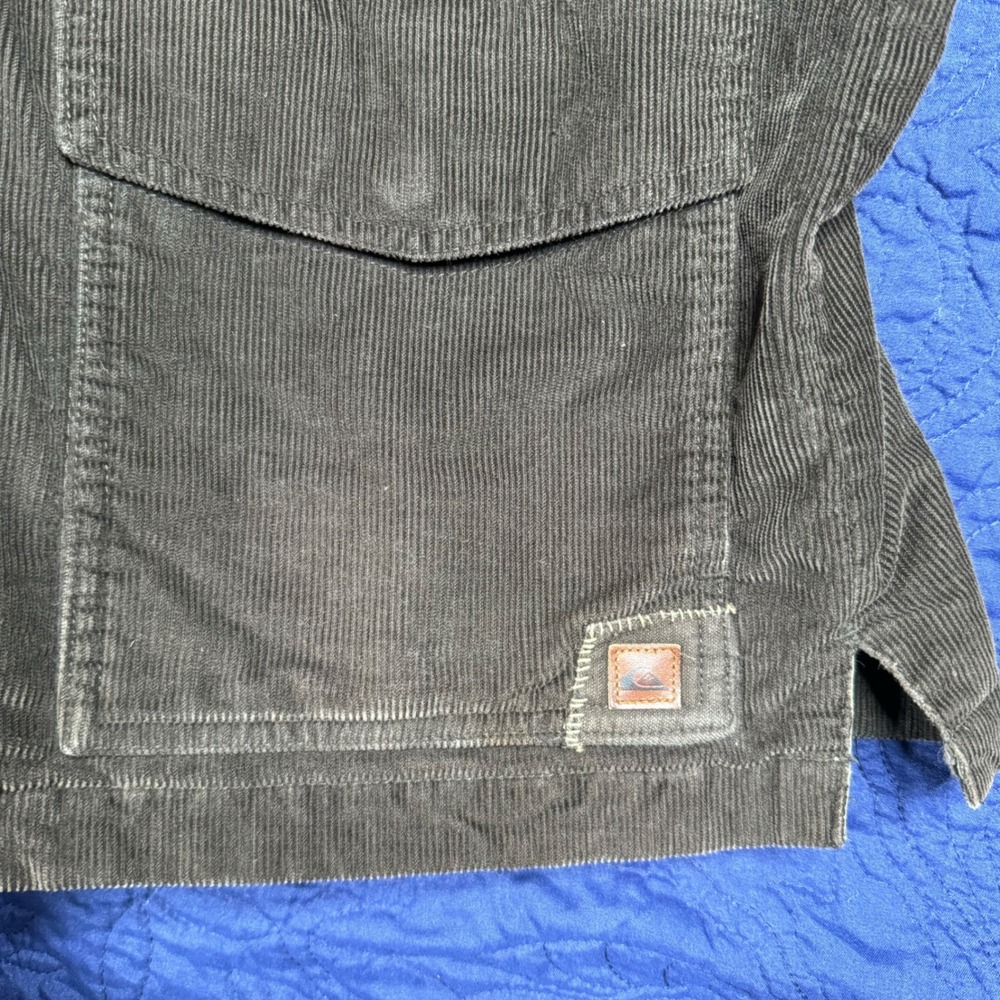 Quiksilver Corduroy Hooded Utility Jacket Women's S/P Embroidered Floral Patch - Picture 9 of 10